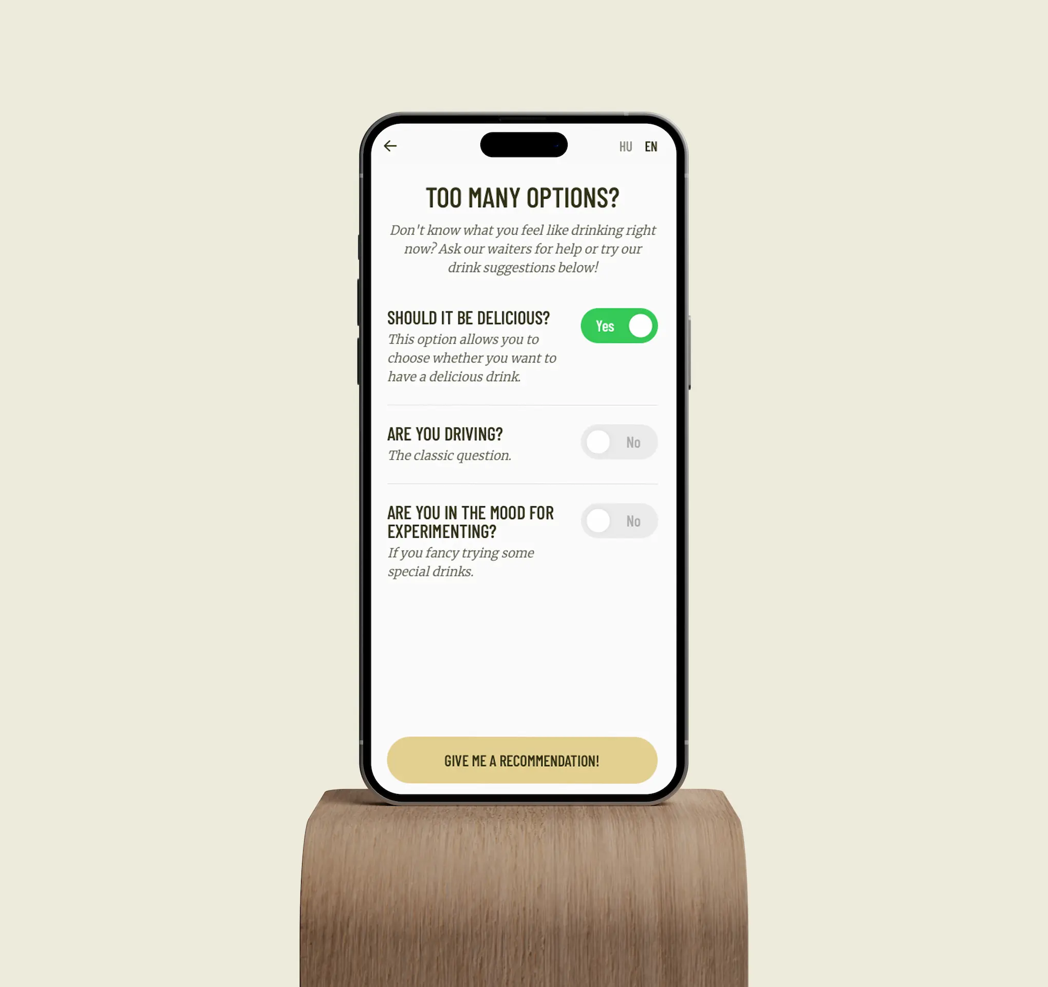 Recommendation Toggles